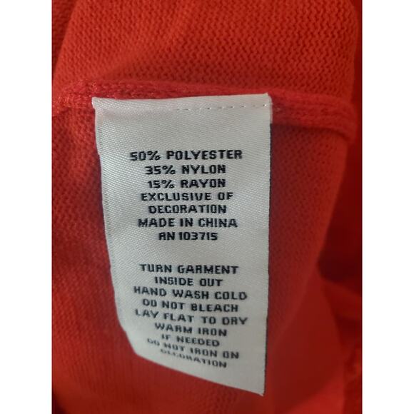 Nanette Nanette Lapore Red Sparkly Mock Neck Sweater, NWT, Large - Picture 6 of 6